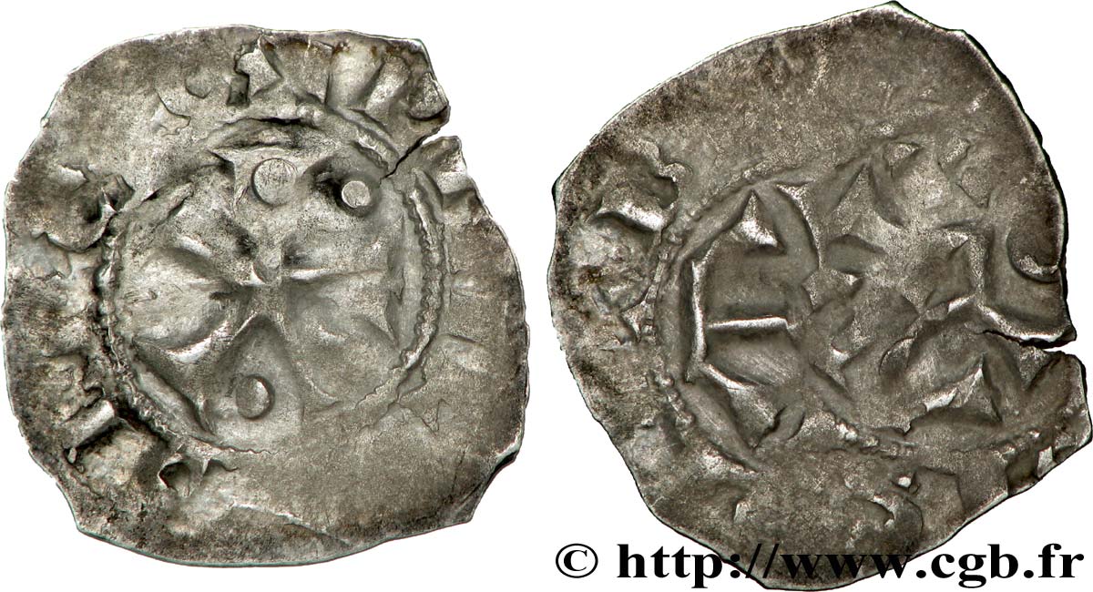 PICARDY - BISHOPRIC OF BEAUVAIS - PHILIP OF DREUX Denier VF