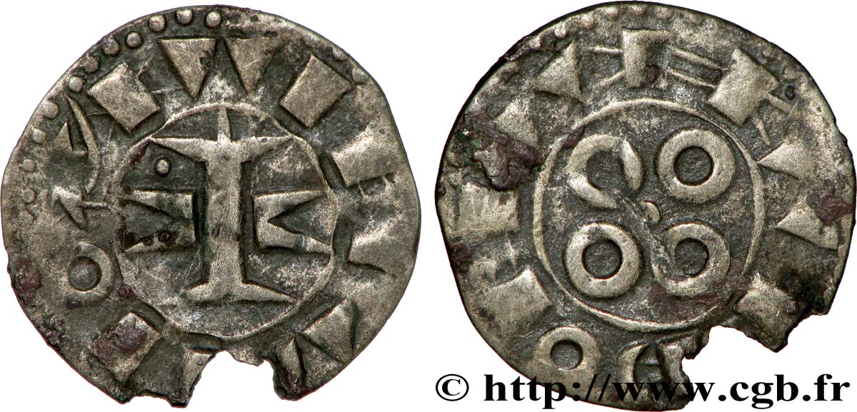 LANGUEDOC - COMTÉ DE MELGUEIL - ÉVÊQUES DE MAGUELONNE - ANONYMES Denier anonyme ou melgorien TB+