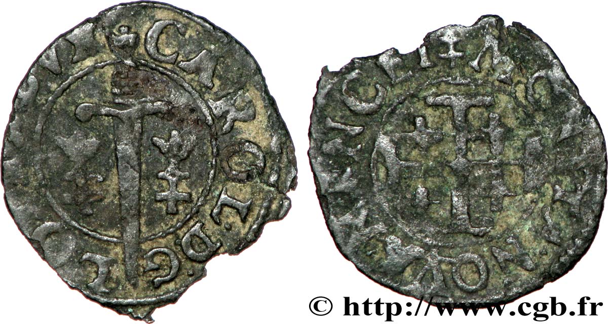 LORRAINE - DUCHÉ DE LORRAINE - CHARLES III LE GRAND DUC Double denier TB