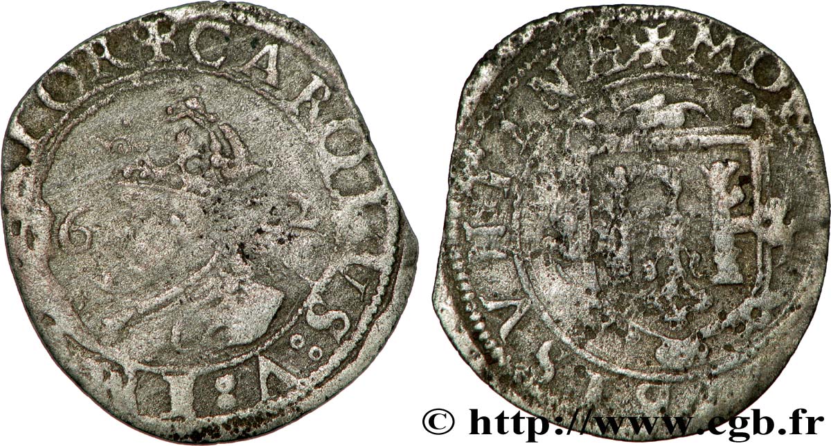 TOWN OF BESANCON - COINAGE STRUCK IN THE NAME OF CHARLES V Carolus VF