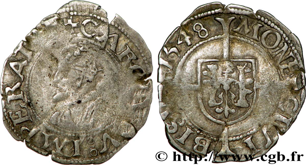 TOWN OF BESANCON - COINAGE STRUCK AT THE NAME OF CHARLES V Blanc VF