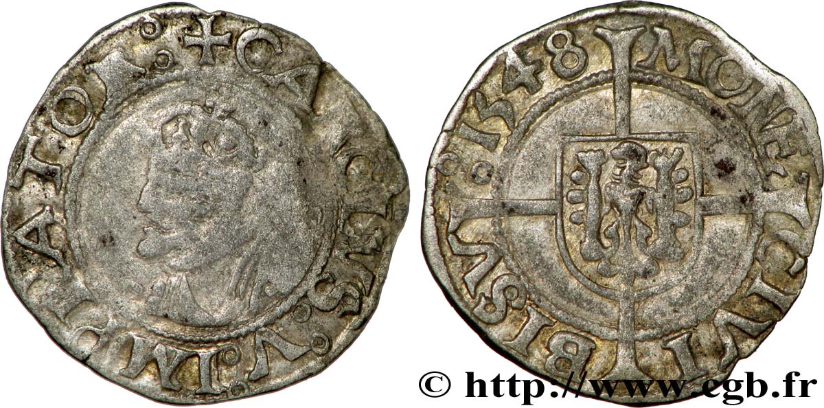 TOWN OF BESANCON - COINAGE STRUCK AT THE NAME OF CHARLES V Blanc VF/VF