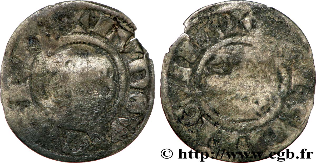 LANGRES - BISHOPRIC OF LANGRES - ANONYMOUS. Immobilization in the name of Louis IV d Outremer or Transmarinus Denier F