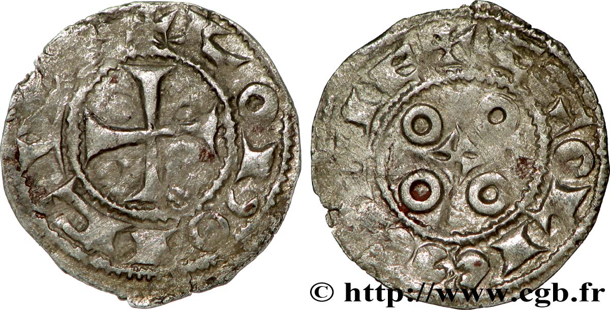 ANGOUMOIS - COMTÉ D ANGOULÊME, au nom de Louis IV d Outremer (936-954) Obole TB+