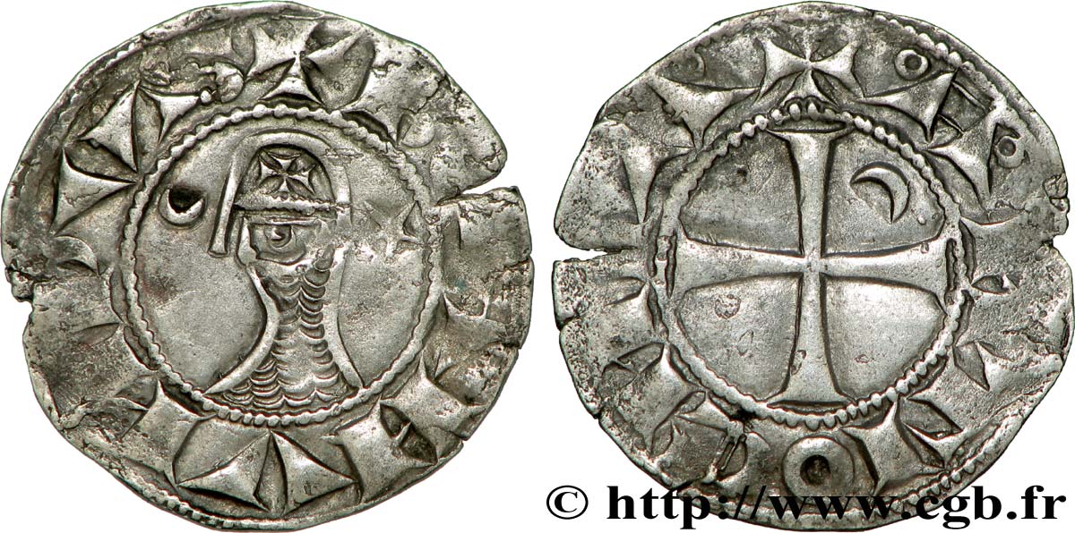 CROISADES - PRINCIPAUTÉ D&nbsp;ANTIOCHE - BOHÉMOND III Denier XF