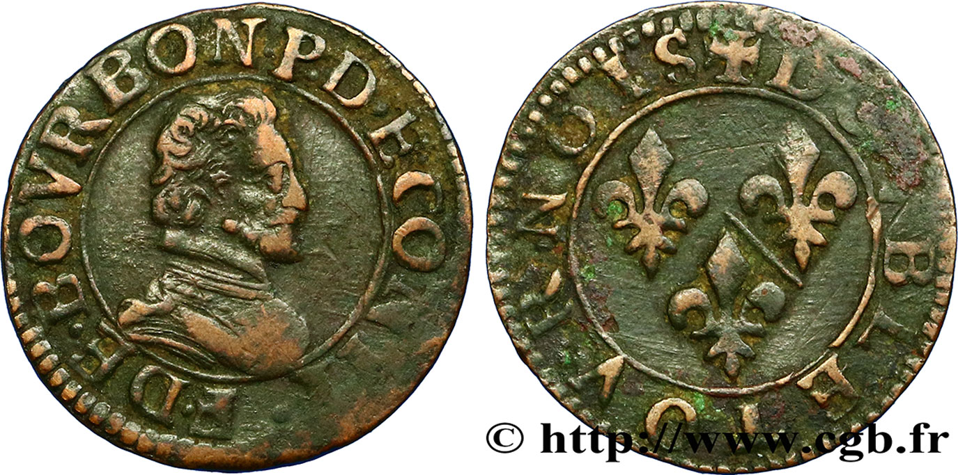 PRINCIPAUTÉ DE CHÂTEAU-REGNAULT - FRANÇOIS DE BOURBON-CONTI Double tournois, type 18 TB+