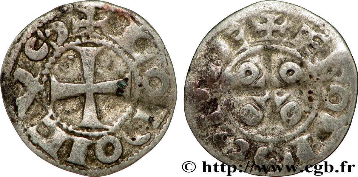 ANGOUMOIS - COMTÉ D ANGOULÊME, au nom de Louis IV d Outremer (936-954) Obole MB