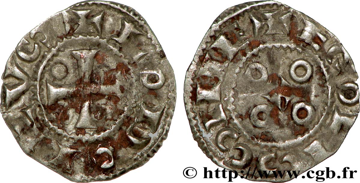 ANGOUMOIS - COMTÉ D ANGOULÊME, au nom de Louis IV d Outremer (936-954) Obole TB