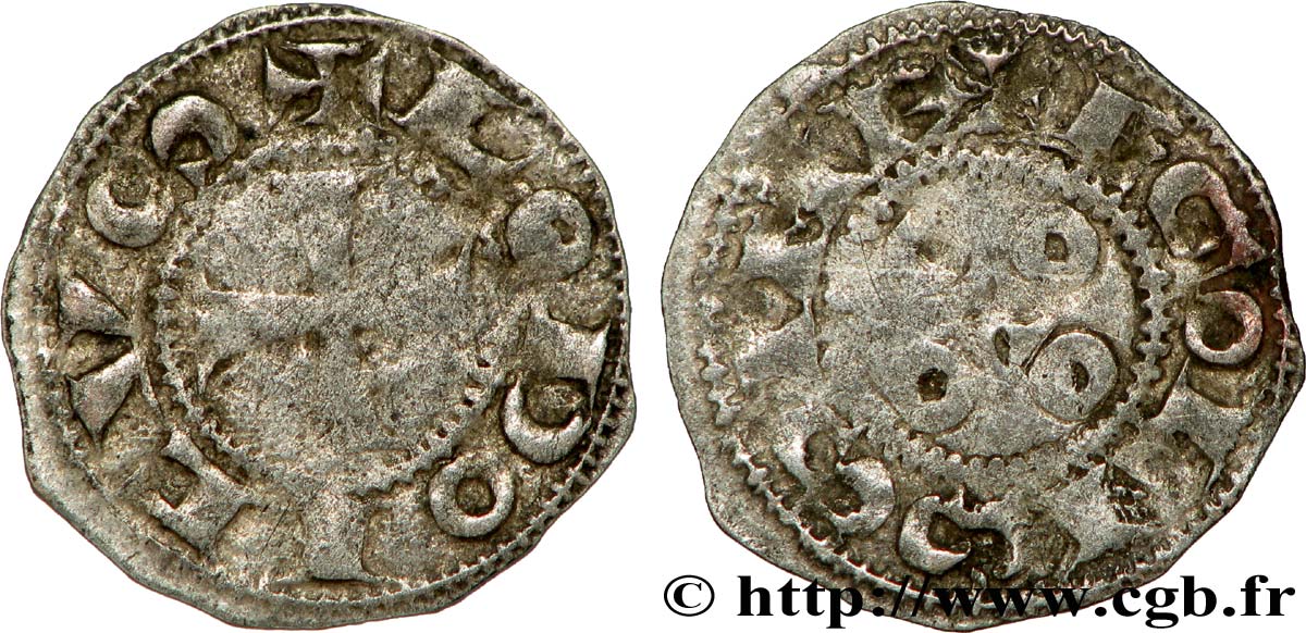 ANGOUMOIS - COUNTY OF ANGOULÊME, in the name of Louis IV called  d Outremer  or  Transmarinus  (936-954) Obole VF