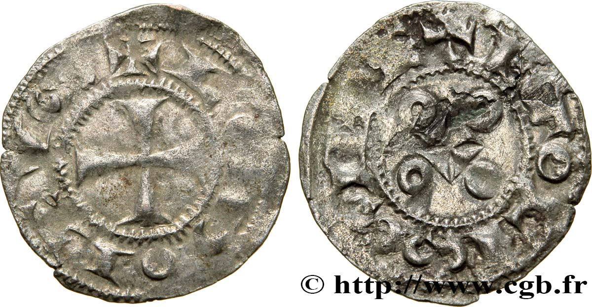 ANGOUMOIS - COUNTY OF ANGOULÊME, in the name of Louis IV called  d Outremer  or  Transmarinus  (936-954) Obole VF/VF