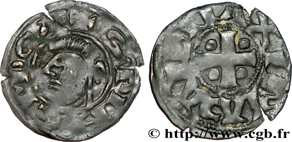 DAUPHINÉ - ARCHEVÊCHÉ DE VIENNE - ANONYMES Denier anonyme ou viennois SUP