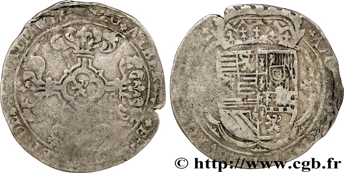 SPANISH NETHERLANDS - BRABANT - DUCHY OF BRABANT - ALBERT AND ISABELLA Trois patards F