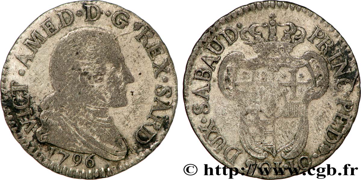 SABOYA - DUCADO DE SABOYA - VÍCTOR AMADEO III 10 sols (10 soldi) BC/BC+