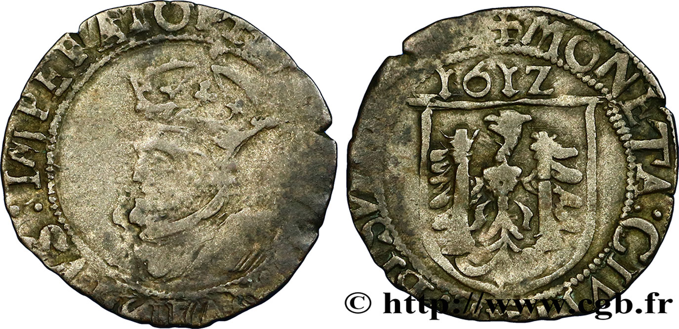 TOWN OF BESANCON - COINAGE STRUCK AT THE NAME OF CHARLES V Carolus MB/q.BB