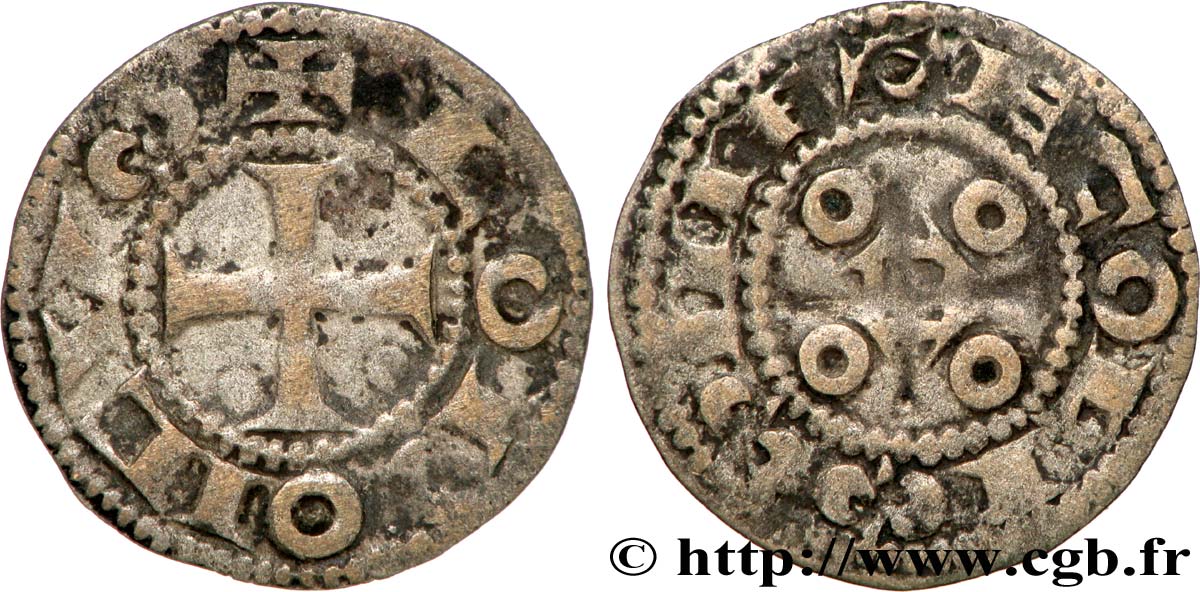 ANGOUMOIS - COMTÉ D ANGOULÊME, au nom de Louis IV d Outremer (936-954) Denier anonyme TB+