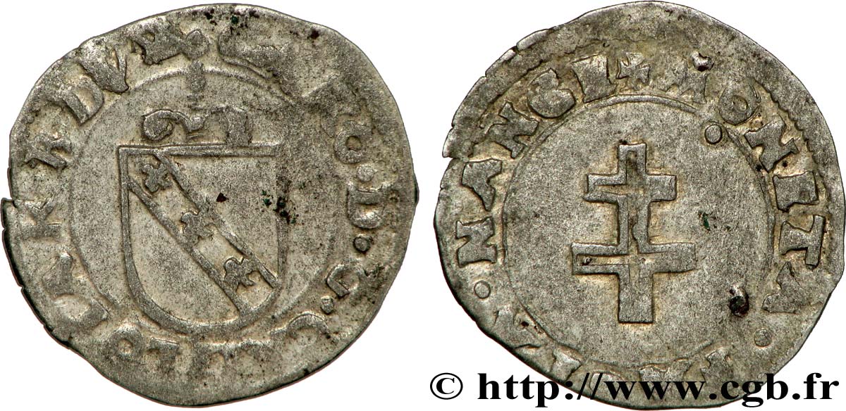 LORRAINE - DUCHÉ DE LORRAINE - CHARLES III LE GRAND DUC Demi-sol carolus ou demi-spadin q.BB