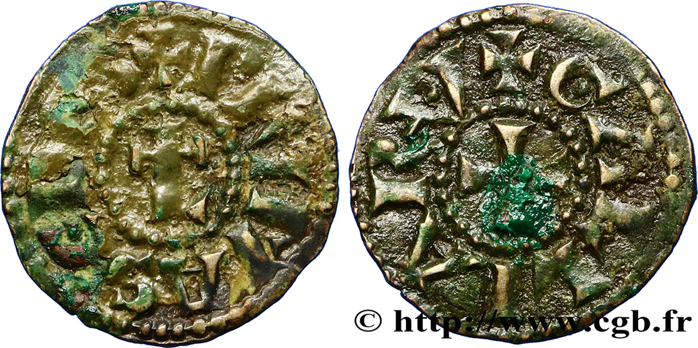 ARCHBISCHOP OF LYON - ANONYMOUS COINAGE Denier VF