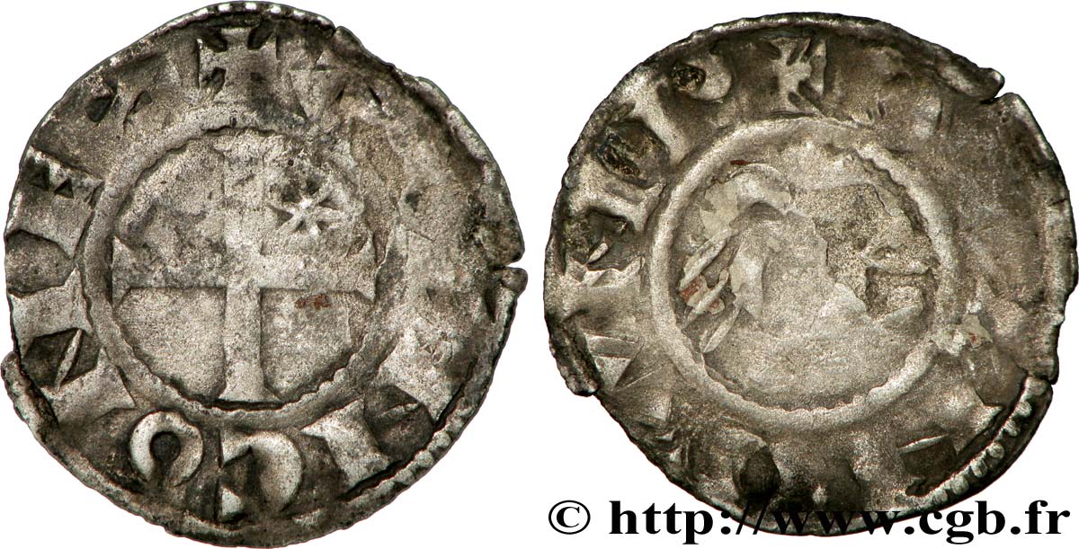BRITTANY - COUNTY OF PENTHIÈVRE - ANONYMOUS. COINAGE MINTED IN THE NAME OF ALAIN Denier VF