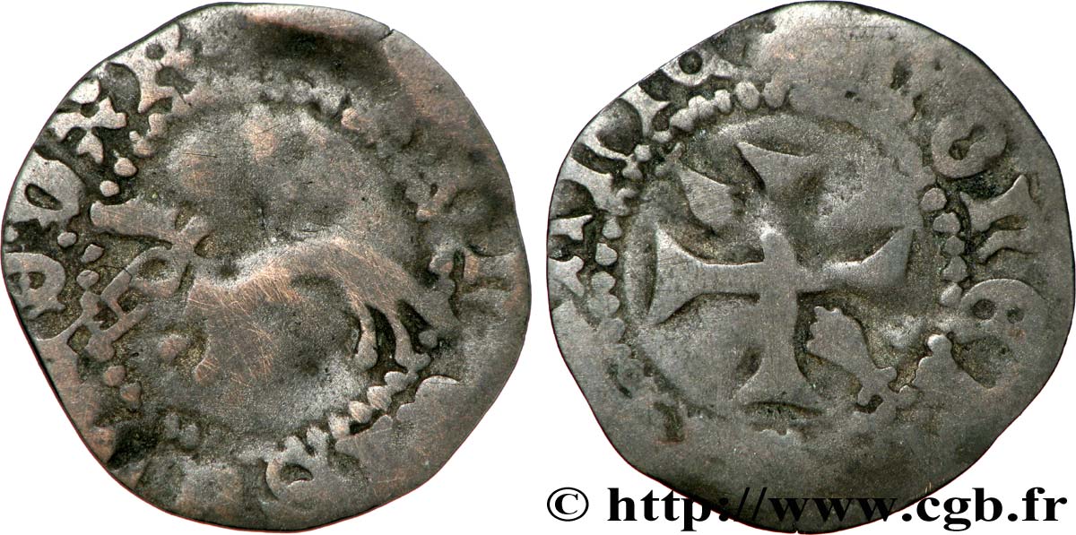 BRITTANY - DUCHY OF BRITTANY - FRANCIS I AND FRANCIS II Double denier à l hermine F
