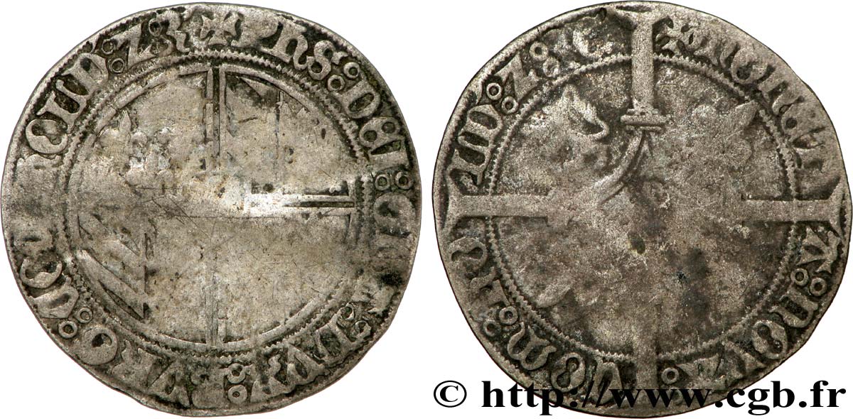 HOLLAND - COUNTY OF HOLLAND - PHILIP THE GOOD  Double gros dit  Vierlander  VF