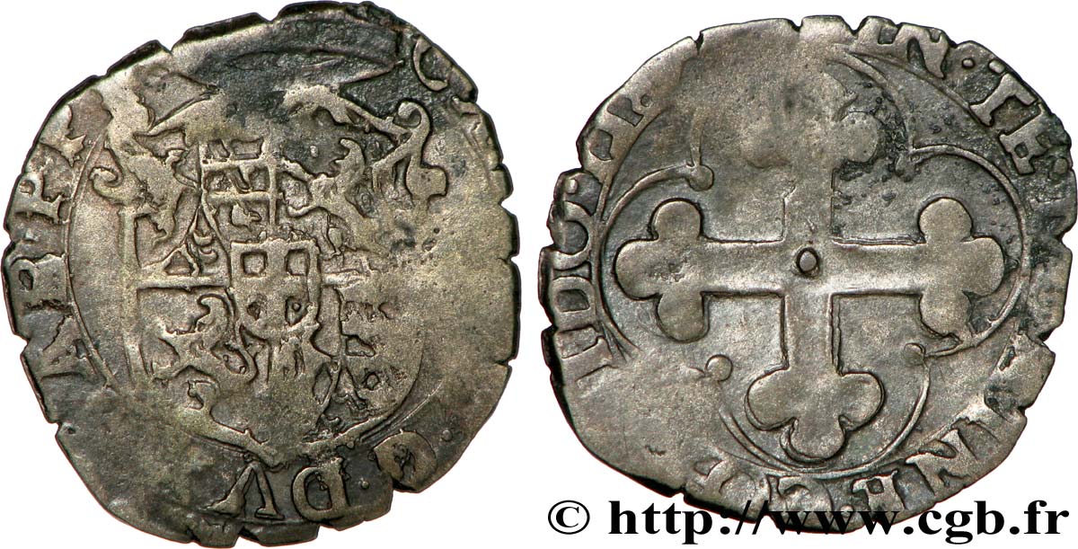 SAVOYEN - HERZOGTUM SAVOYEN - KARL EMANUEL I. Sol de quatre deniers, 2e type (soldo da quattro denari di II tipo) fSS
