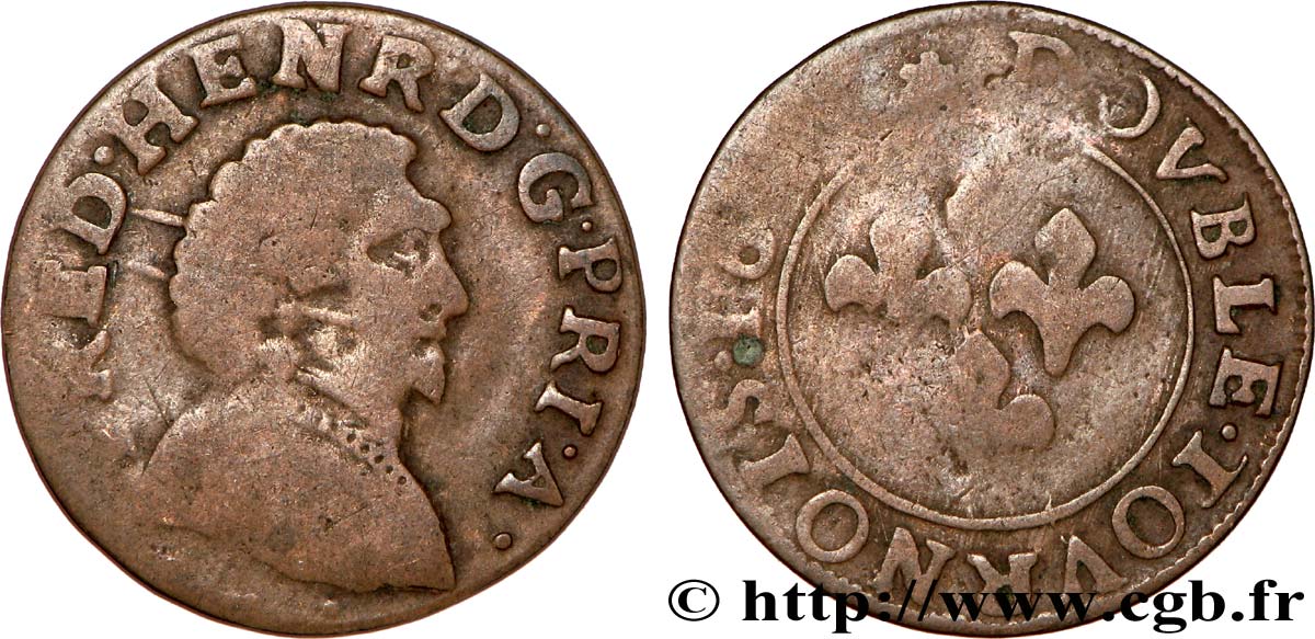 ORANGE - PRINCIPAUTÉ D&nbsp;ORANGE - FRÉDÉRIC-HENRI DE NASSAU Double tournois, type 4 TB