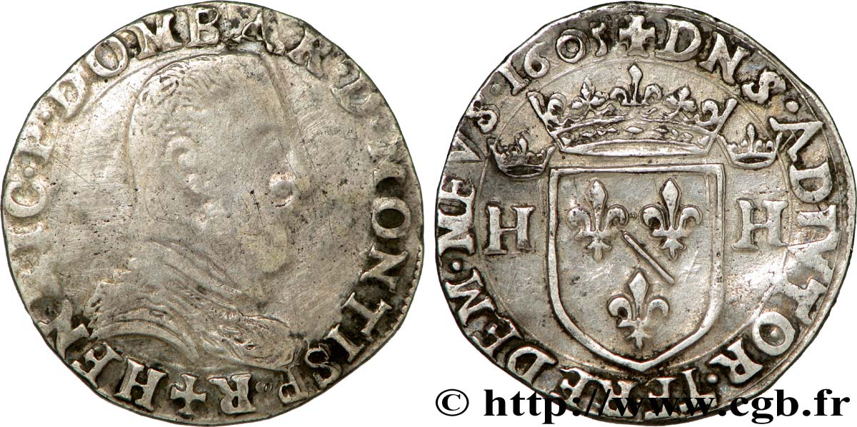 PRINCIPAUTY OF DOMBES - HENRY OF MONTPENSIER Teston VF/AU