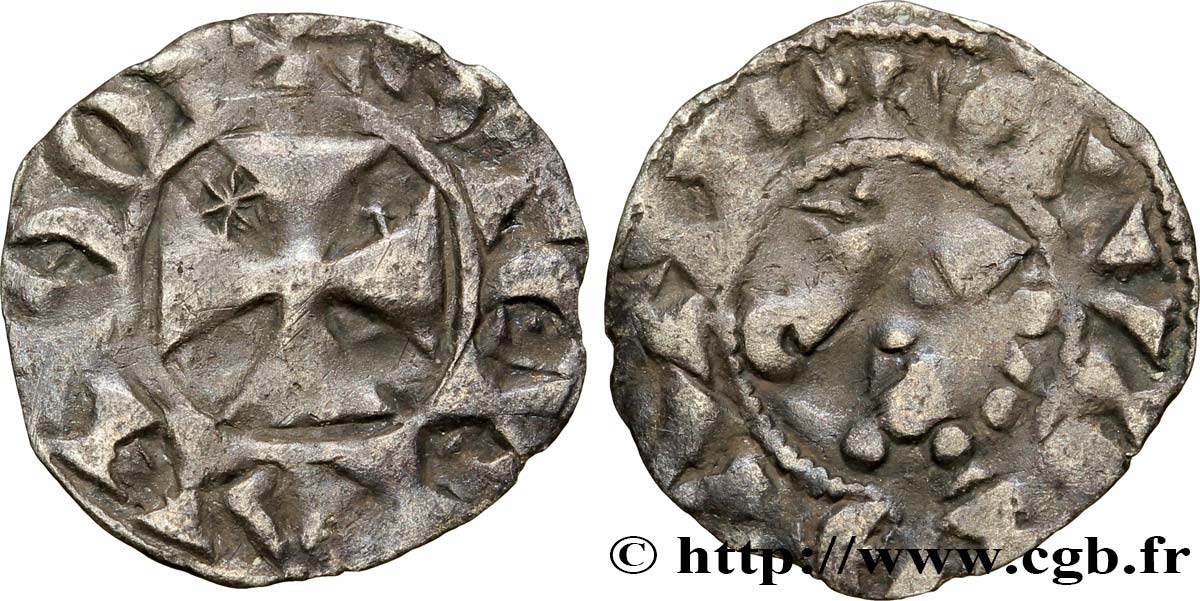 BRITTANY - COUNTY OF PENTHIÈVRE - ANONYMOUS. Coinage minted in the name of Etienne I  Obole XF