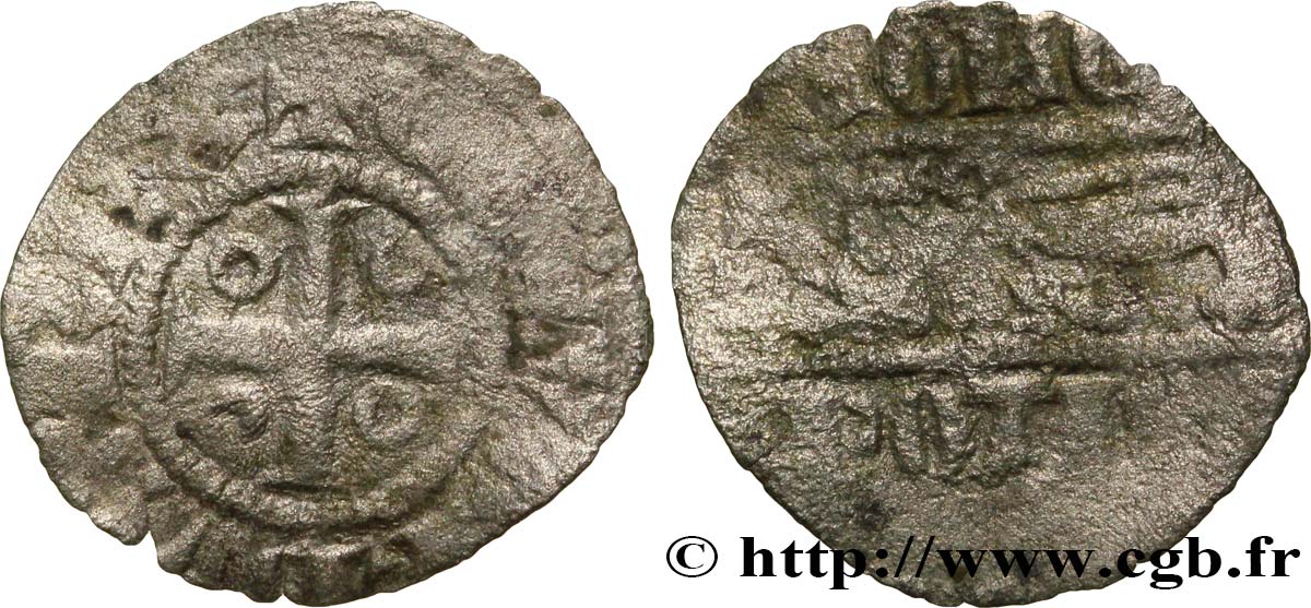 PICARDIE - COMTÉ DE PONTHIEU - ÉDOUARD II Obole TB
