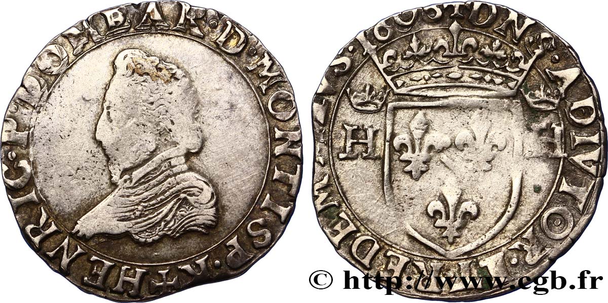PRINCIPAUTY OF DOMBES - HENRY OF MONTPENSIER Demi-teston BC+