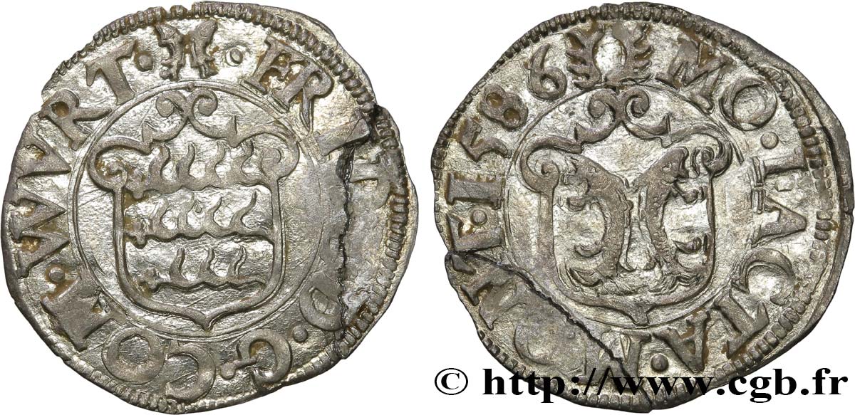 MONTBÉLIARD - COMTÉ DE MONTBÉLIARD - LOUIS-FRÉDÉRIC Deux kreutzer q.SPL/BB