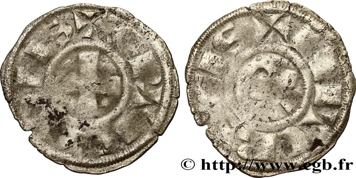 NIVERNAIS - COMTÉ DE NEVERS - HERVÉ DE DONZY Denier TB