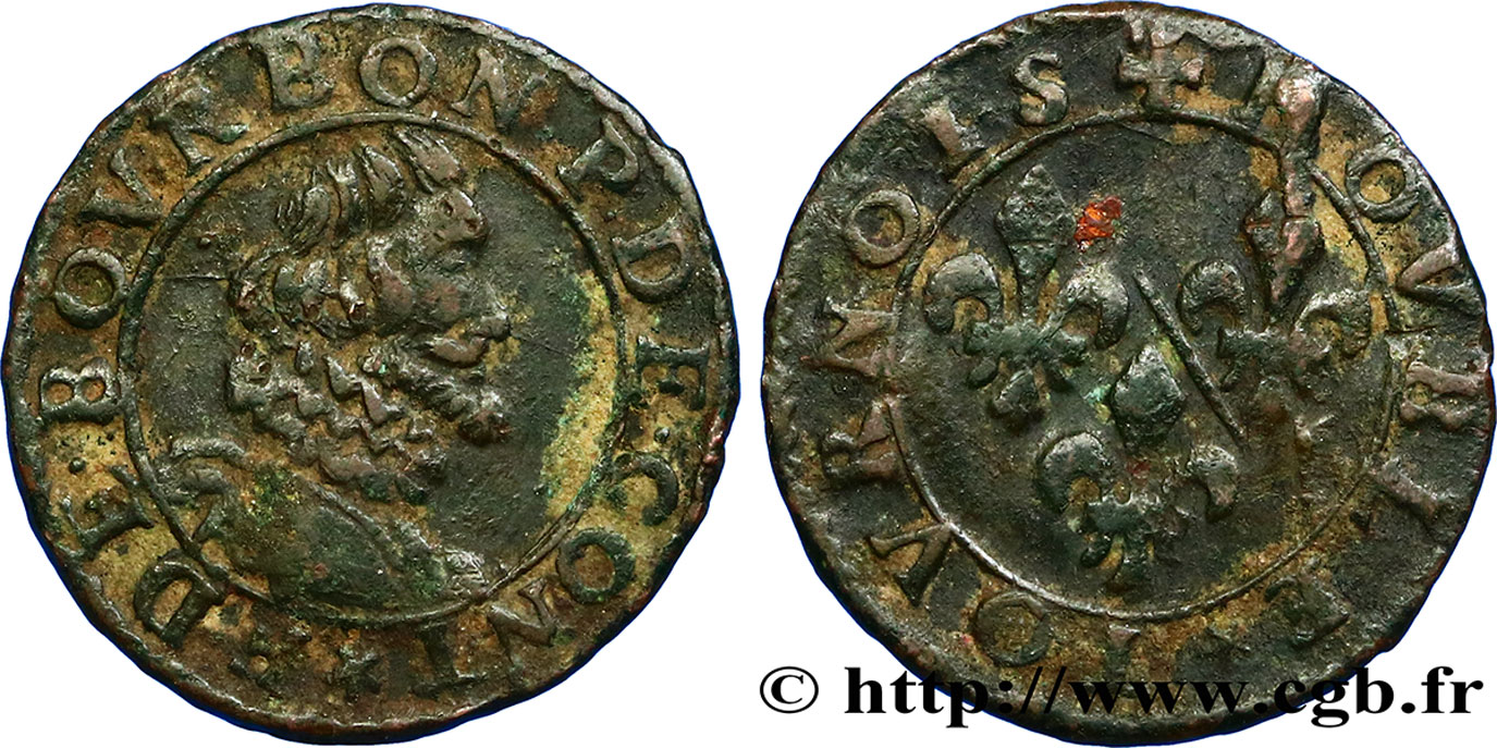 PRINCIPAUTÉ DE CHÂTEAU-REGNAULT - FRANÇOIS DE BOURBON-CONTI Double tournois, type 13 TB+