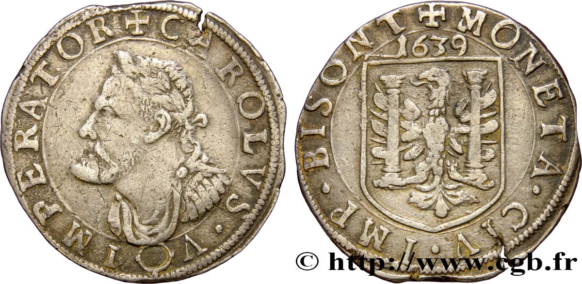 TOWN OF BESANCON - COINAGE STRUCK AT THE NAME OF CHARLES V Teston MBC