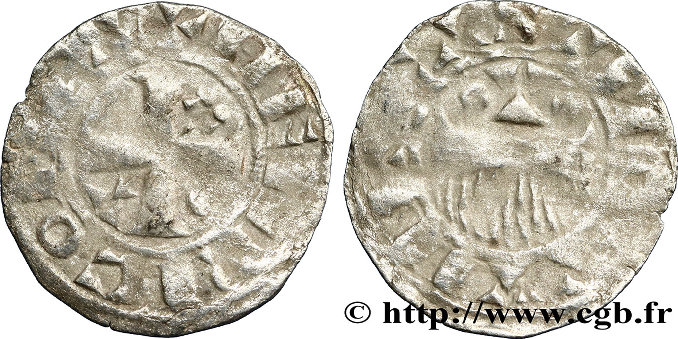 CHAMPAGNE - COMTÉ DE PROVINS - HENRI II Denier ou provinois B/B+