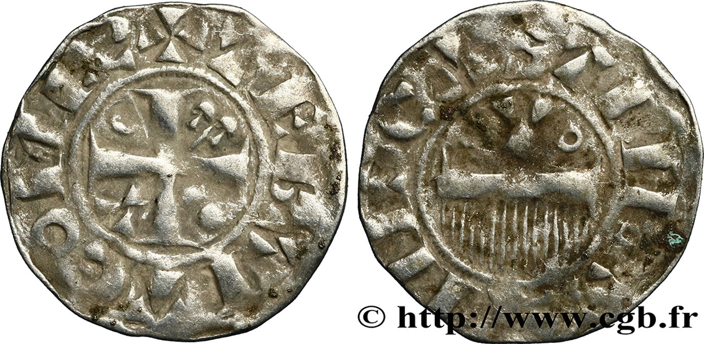 CHAMPAGNE - COMTÉ DE PROVINS - THIBAUT II DE CHAMPAGNE Denier ou provinois VF