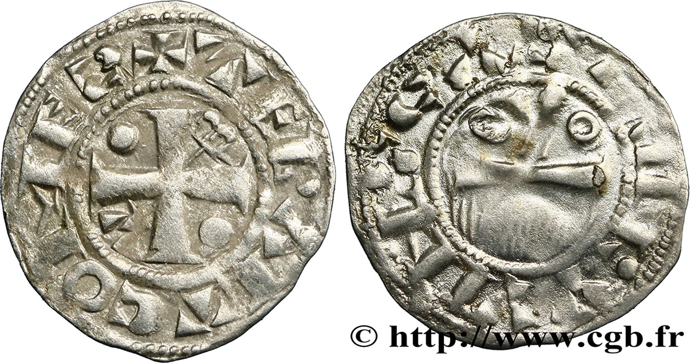 CHAMPAGNE - COMTÉ DE PROVINS - THIBAUT II DE CHAMPAGNE Denier ou provinois TTB