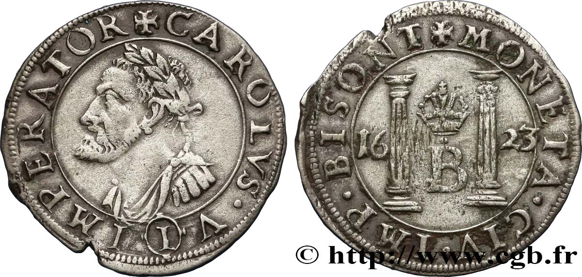 TOWN OF BESANCON - COINAGE STRUCK AT THE NAME OF CHARLES V Gros AU