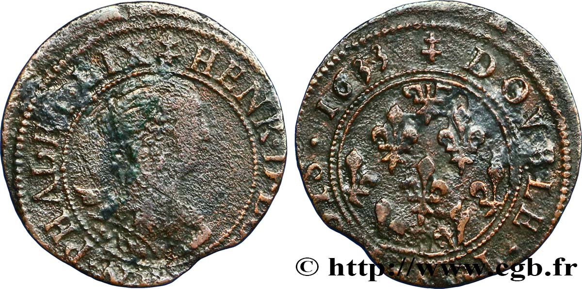 PINCIPAUTY OF PHALSBOURG AND LIXHEIM - HENRIETTE OF LORRAINE Double tournois MB