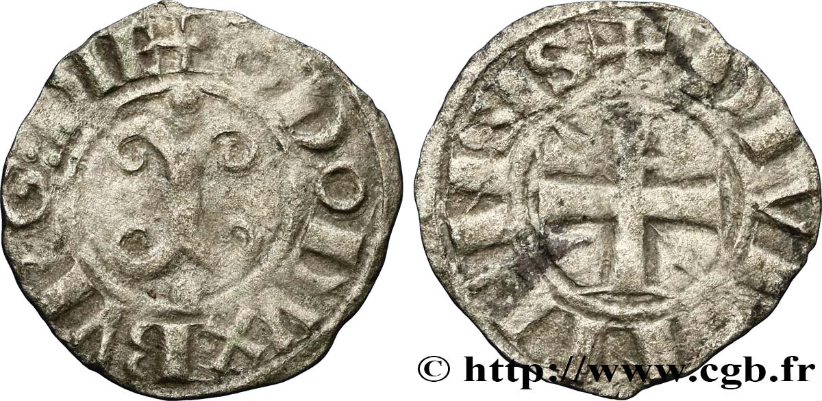 BOURGOGNE - DUCHÉ DE BOURGOGNE - EUDES II Denier TB+