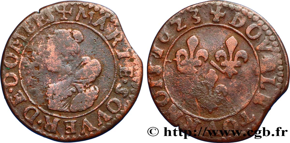 DOMBES - PRINCIPAUTÉ DE DOMBES - MARIE DE BOURBON-MONTPENSIER Double tournois B+
