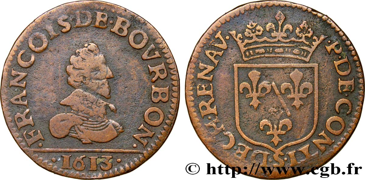PRINCIPALITY OF CHATEAU-REGNAULT - FRANCIS OF BOURBON-CONTI Liard, type 2 XF