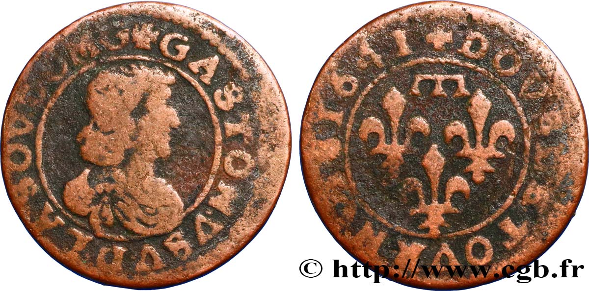 DOMBES - PRINCIPALITY OF DOMBES - GASTON OF ORLEANS Double tournois, type 16 VF