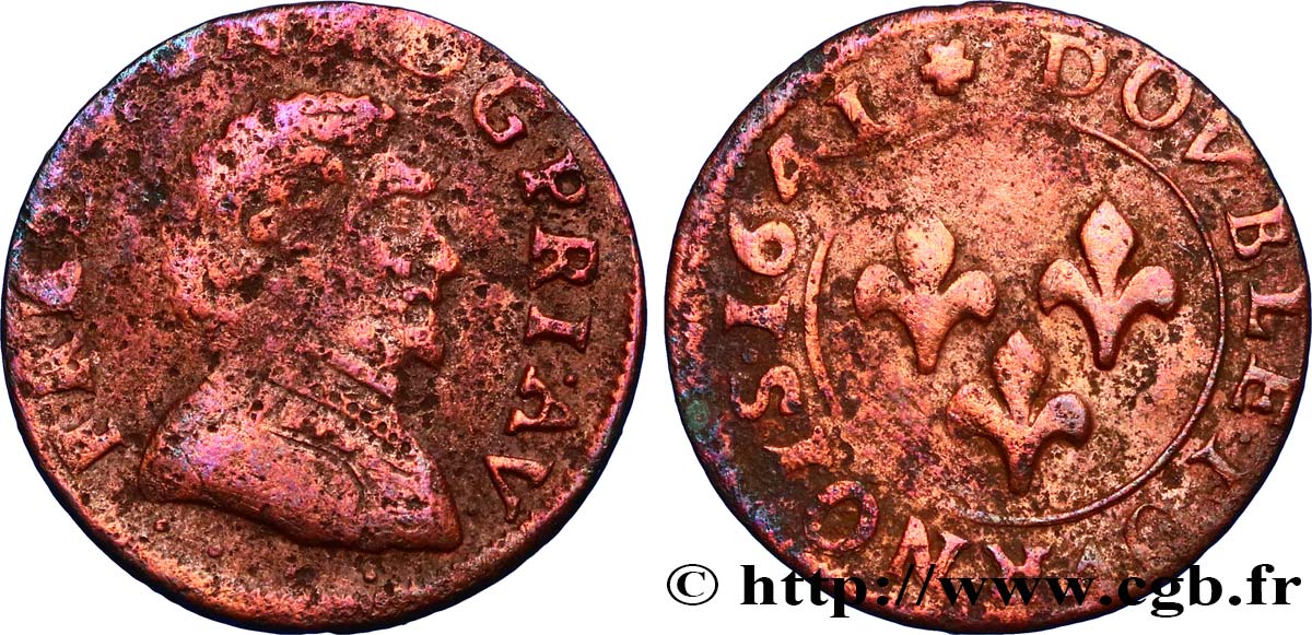 ORANGE - PRINCIPAUTÉ D&nbsp;ORANGE - FRÉDÉRIC-HENRI DE NASSAU Double tournois, type 4 B+/TB