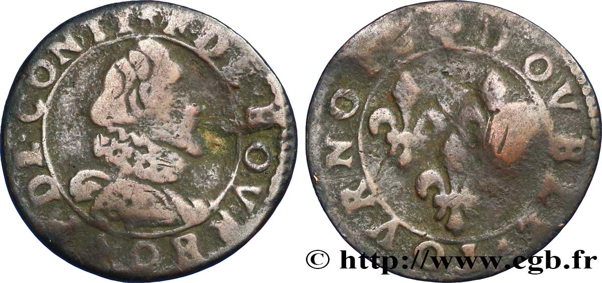 PRINCIPAUTÉ DE CHÂTEAU-REGNAULT - FRANÇOIS DE BOURBON-CONTI Double tournois, type 13 TB+