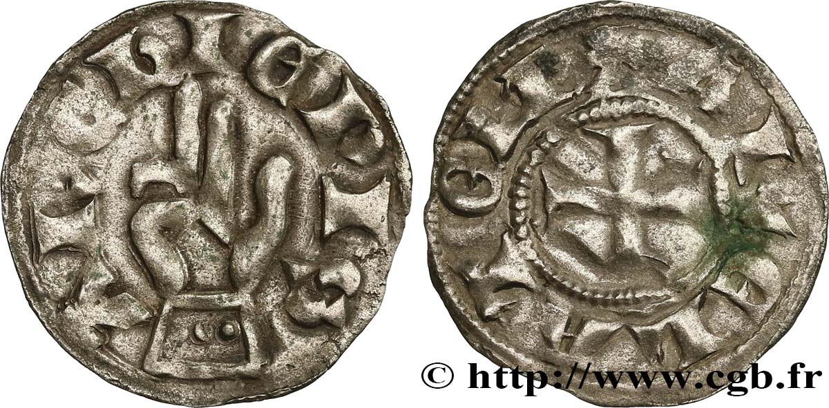 ARCHBISCHOP OF ARLES - ANONYMOUS COINAGE Denier anonyme ou estévenant MBC+/MBC