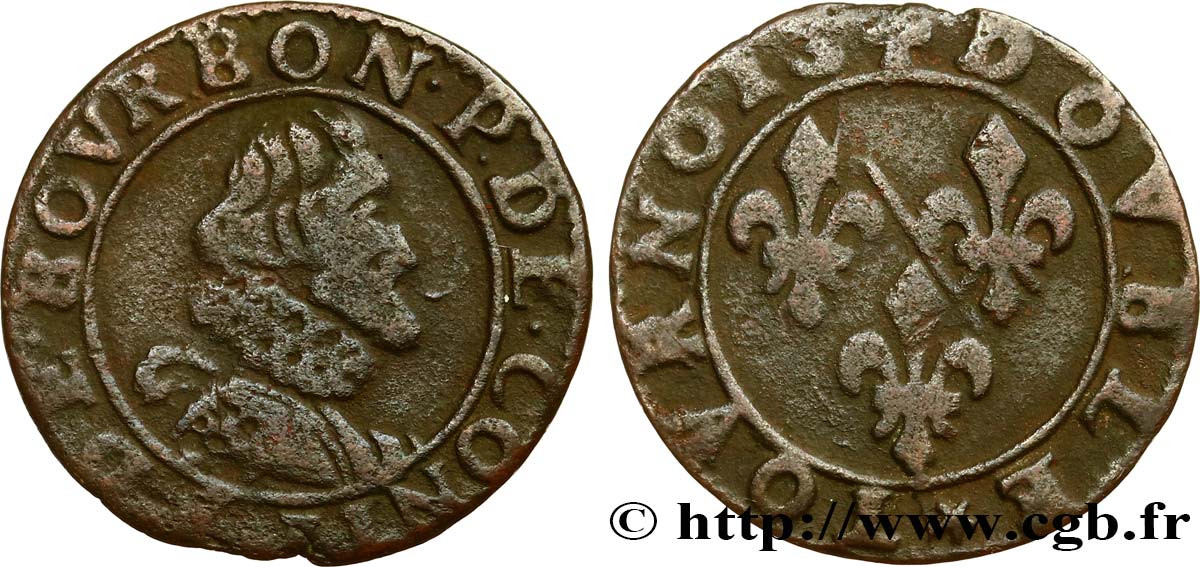 PRINCIPAUTÉ DE CHÂTEAU-REGNAULT - FRANÇOIS DE BOURBON-CONTI Double tournois, type 12 TB