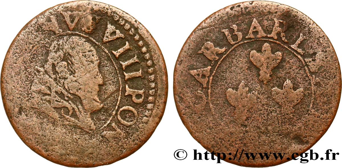 COMTAT-VENAISSIN - AVIGNON - URBAIN VIII (Maffeo Barberini) Double tournois ou quattrino B