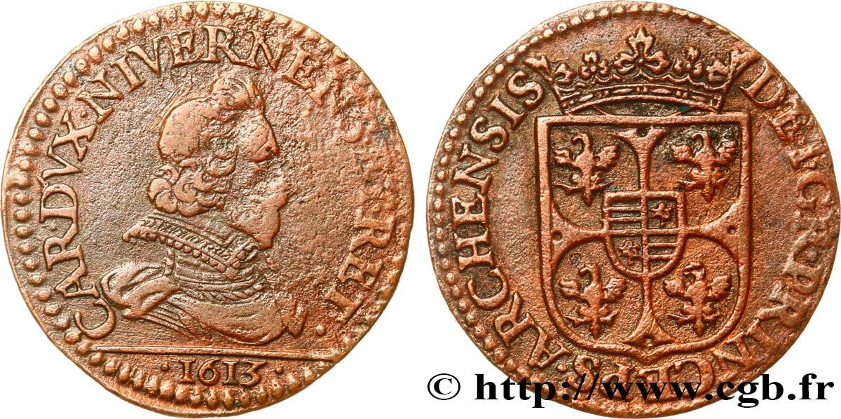 ARDENNES - PRINCIPALITY OF ARCHES-CHARLEVILLE - CHARLES I GONZAGA Liard, type 3B XF