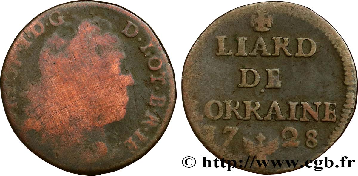 DUCHY OF LORRAINE - LEOPOLD I Liard VG/VF